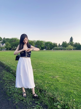 「CHANEL（シャネル）のアイテム（ショルダーバッグ）」を使った、(´･ω･`)さん（レディース・168cm）の夏コーディネート
