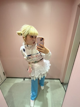「アイテム（ジャージ）」を使った、𝒜𝒴𝒜𝒦𝒜さん（レディース・157cm）の夏コーディネート
