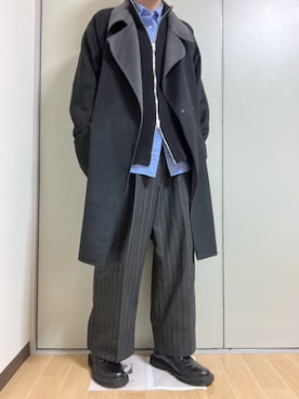 「UNDERCOVER（アンダーカバー）のアイテム」を使った、白王子ゆーや@Twitchさん（メンズ・172cm）の冬コーディネート