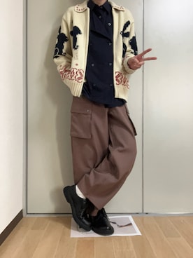 「革靴」｜「アイテム（その他）」を使った、白王子ゆーや@Twitchさん（メンズ・172cm）の秋コーディネート