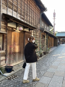 「ワラビーブーツ」｜「アイテム（ジャケット/アウター）」を使った、Lunaさん（レディース・163cm）の冬コーディネート