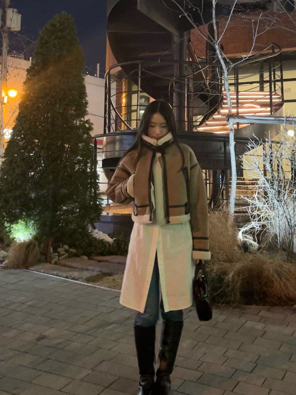 Luna｜ZARAのムートンコートを使ったコーディネート - WEAR