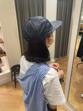 「Hanes」｜「アイテム（帽子）」を使った、Lunaさん（レディース・163cm）の夏コーディネート