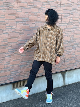 「SOYOUS（ソユーズ）のアイテム」を使った、HIROTAKEさん（メンズ・173cm）の秋コーディネート