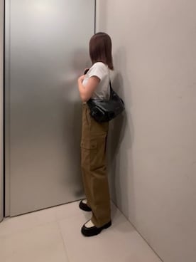 「CHARLES & KEITH（チャールズ & キース）のLando ランド メタリックアクセントプラットフォームローファー（ローファー、その他）」を使った、CHARLES & KEITHさん（レディース・160cm）の夏コーディネート