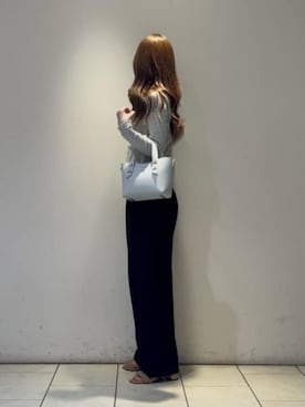 「CHARLES & KEITH（チャールズ & キース）のアイテム（トートバッグ）」を使った、CHARLES & KEITHさん（レディース・160cm）の夏コーディネート