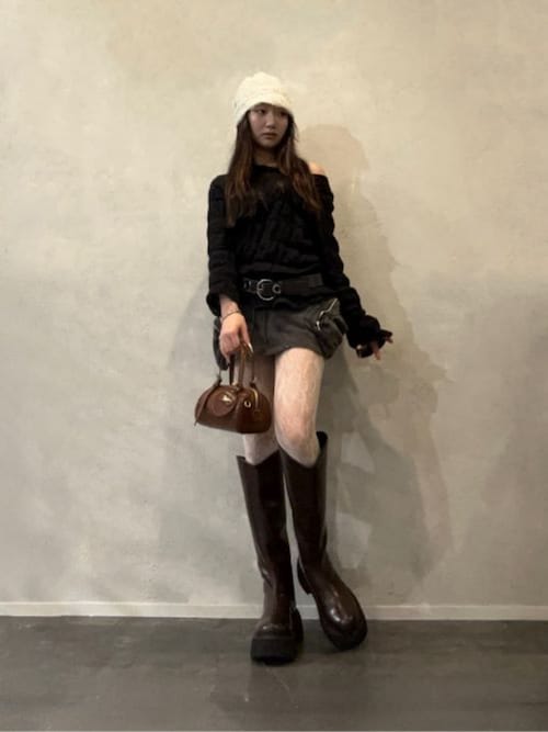 カウボーイ プラットフォームロングブーツ（ブーツ）｜CHARLES & KEITH