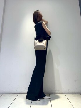「CHARLES & KEITH（チャールズ & キース）のShania ミニシャナイア ダブルハンドルトートバッグ（トートバッグ）」を使った、CHARLES & KEITHさん（レディース・160cm）の夏コーディネート