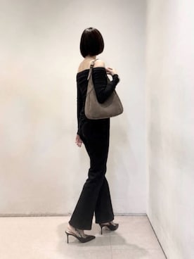 「CHARLES & KEITH（チャールズ & キース）のTayari ティアリ レザースリングバックパンプス（パンプス、ブラック系）」を使った、CHARLES & KEITHさん（レディース・160cm）の夏コーディネート