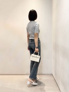 「CHARLES & KEITH（チャールズ & キース）のアイテム（トートバッグ）」を使った、CHARLES & KEITHさん（レディース・160cm）の夏コーディネート