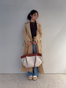 「CHARLES & KEITH（チャールズ & キース）のアイテム（バレエシューズ）」を使った、CHARLES & KEITHさん（レディース・160cm）の春コーディネート