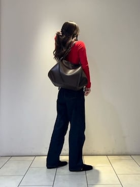 「CHARLES & KEITH（チャールズ & キース）のCalla カルラ ラージトートバッグ（トートバッグ、ブラウン系）」を使った、CHARLES & KEITHさん（レディース・160cm）の春コーディネート