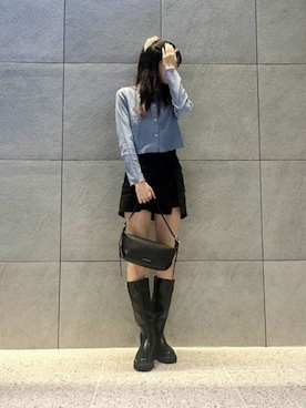 「CHARLES & KEITH（チャールズ & キース）のアイテム（ブーツ）」を使った、CHARLES & KEITHさん（レディース・160cm）の秋コーディネート