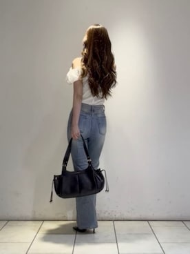 「CHARLES & KEITH（チャールズ & キース）のメタリックバー ポインテッドスリングバックスティレット（パンプス、ブラック系）」を使った、CHARLES & KEITHさん（レディース・160cm）の夏コーディネート