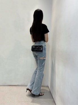 「CHARLES & KEITH（チャールズ & キース）のアイテム（財布）」を使った、CHARLES & KEITHさん（レディース・160cm）の春コーディネート