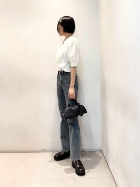 「CHARLES & KEITH（チャールズ & キース）のKaiya カイヤ ペニーローファー（ローファー、ブラウン系）」を使った、CHARLES & KEITHさん（レディース・160cm）の秋コーディネート