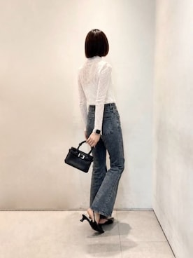 「CHARLES & KEITH（チャールズ & キース）のアイテム（トートバッグ）」を使った、CHARLES & KEITHさん（レディース・160cm）の夏コーディネート