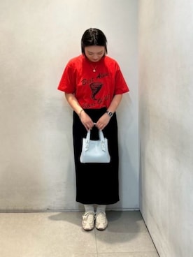 「CHARLES & KEITH（チャールズ & キース）のアイテム（トートバッグ）」を使った、CHARLES & KEITHさん（レディース・160cm）の夏コーディネート