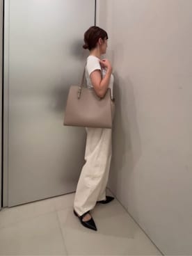 「CHARLES & KEITH（チャールズ & キース）のKaleen カリーン ポインテッドミュール（パンプス、ブラック系）」を使った、CHARLES & KEITHさん（レディース・160cm）の夏コーディネート
