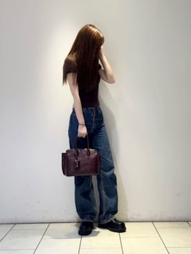 「CHARLES & KEITH（チャールズ & キース）のLeoi レオイ バックジップチャンキーアンクルブーツ（ブーツ、ブラック系）」を使った、CHARLES & KEITHさん（レディース・160cm）の秋コーディネート