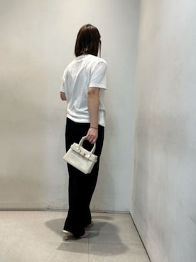 「CHARLES & KEITH（チャールズ & キース）のクロスオーバー トゥリング ストラッピーヒール（サンダル、ベージュ系）」を使った、CHARLES & KEITHさん（レディース・160cm）の夏コーディネート