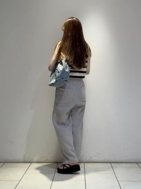 「CHARLES & KEITH（チャールズ & キース）のアイテム（サンダル）」を使った、CHARLES & KEITHさん（レディース・160cm）の夏コーディネート