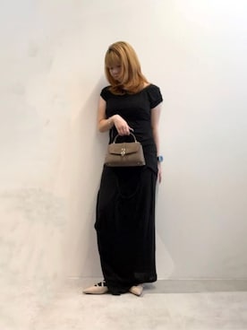 「CHARLES & KEITH（チャールズ & キース）のAdalyn アダリン トップハンドルバッグ（ハンドバッグ、グレー系）」を使った、CHARLES & KEITHさん（レディース・160cm）の夏コーディネート