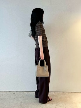 「CHARLES & KEITH（チャールズ & キース）のShania ミニシャナイア ダブルハンドルトートバッグ（トートバッグ）」を使った、CHARLES & KEITHさん（レディース・160cm）の春コーディネート