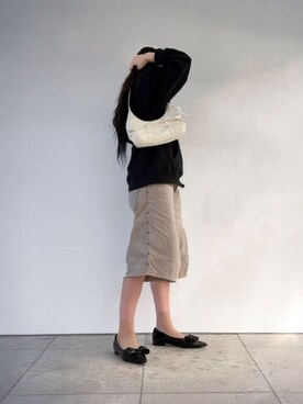 「CHARLES & KEITH（チャールズ & キース）のアイテム（バレエシューズ）」を使った、CHARLES & KEITHさん（レディース・160cm）の夏コーディネート