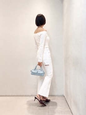 「CHARLES & KEITH（チャールズ & キース）のSonali ソナリ ボウ スリングバッグパンプス（パンプス、レッド系）」を使った、CHARLES & KEITHさん（レディース・160cm）の春コーディネート