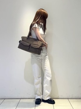 「CHARLES & KEITH（チャールズ & キース）のカバードリッジソール ローファー（ローファー、ブラック系）」を使った、CHARLES & KEITHさん（レディース・160cm）の秋コーディネート