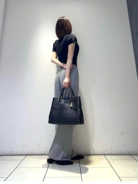 「CHARLES & KEITH（チャールズ & キース）のアイテム（トートバッグ）」を使った、CHARLES & KEITHさん（レディース・160cm）の夏コーディネート