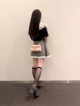 「CHARLES & KEITH（チャールズ & キース）のTricha トリチャ ノッテッドベルト トップハンドルバッグ（ハンドバッグ）」を使った、CHARLES & KEITHさん（レディース・160cm）の夏コーディネート