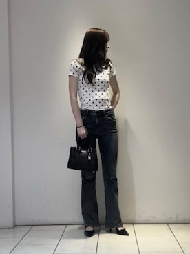 「CHARLES & KEITH（チャールズ & キース）のアイテム（トートバッグ）」を使った、CHARLES & KEITHさん（レディース・160cm）の夏コーディネート