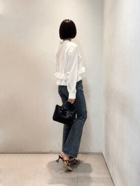 「CHARLES & KEITH（チャールズ & キース）のShania ミニシャナイア ダブルハンドルトートバッグ（トートバッグ）」を使った、CHARLES & KEITHさん（レディース・160cm）の夏コーディネート