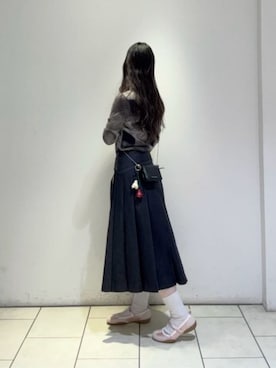 「CHARLES & KEITH（チャールズ & キース）のアイテム（財布）」を使った、CHARLES & KEITHさん（レディース・160cm）の冬コーディネート