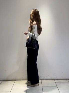 「CHARLES & KEITH（チャールズ & キース）のShania ミニシャナイア ダブルハンドルトートバッグ（トートバッグ）」を使った、CHARLES & KEITHさん（レディース・160cm）の夏コーディネート