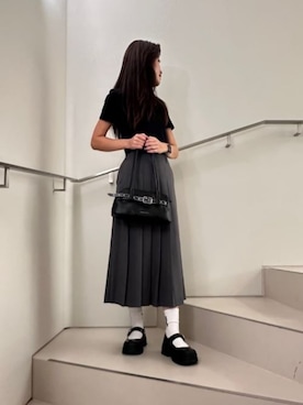 「CHARLES & KEITH（チャールズ & キース）のアイテム（パンプス）」を使った、CHARLES & KEITHさん（レディース・160cm）の秋コーディネート