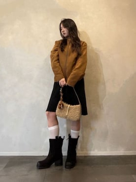「CHARLES & KEITH（チャールズ & キース）のアイテム（ブーツ）」を使った、CHARLES & KEITHさん（レディース・160cm）の秋コーディネート