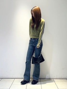 「アイテム（ブーツ、レッド系）」を使った、CHARLES & KEITHさん（レディース・160cm）の秋コーディネート