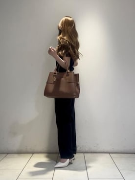 「CHARLES & KEITH（チャールズ & キース）のアイテム（トートバッグ）」を使った、CHARLES & KEITHさん（レディース・160cm）の夏コーディネート