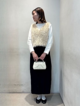 「CHARLES & KEITH（チャールズ & キース）のアイテム（バレエシューズ）」を使った、CHARLES & KEITHさん（レディース・160cm）の春コーディネート