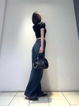 「CHARLES & KEITH（チャールズ & キース）のアイテム（トートバッグ）」を使った、CHARLES & KEITHさん（レディース・160cm）の夏コーディネート