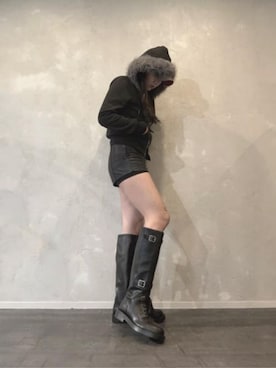 「CHARLES & KEITH（チャールズ & キース）のアイテム（ブーツ）」を使った、CHARLES & KEITHさん（レディース・160cm）の秋コーディネート