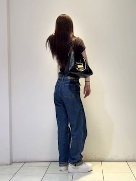 「CHARLES & KEITH（チャールズ & キース）のCharlot シャーロット ホーボーバッグ（ショルダーバッグ、ブラック系）」を使った、CHARLES & KEITHさん（レディース・160cm）の秋コーディネート