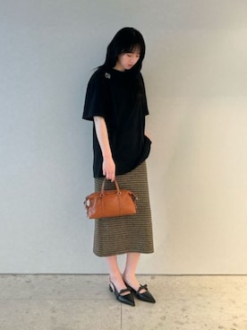 「CHARLES & KEITH（チャールズ & キース）のアイテム（バレエシューズ）」を使った、CHARLES & KEITHさん（レディース・160cm）の春コーディネート