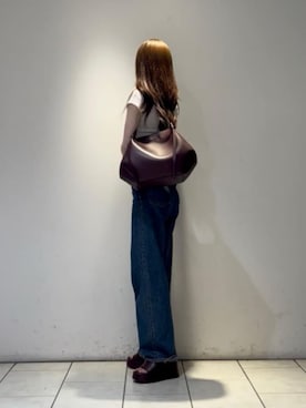 「CHARLES & KEITH（チャールズ & キース）のアイテム（トートバッグ）」を使った、CHARLES & KEITHさん（レディース・160cm）の夏コーディネート