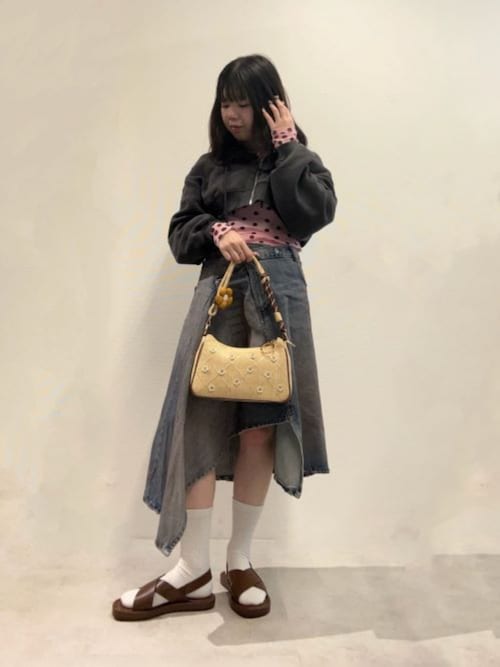 Philomena フィロメナ ラフィア フラワークロスボディーバッグ