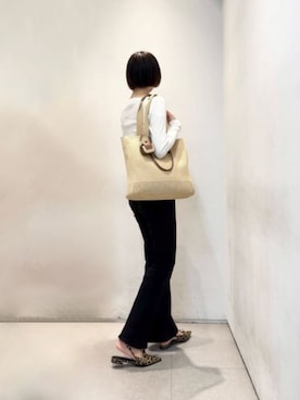 「CHARLES & KEITH（チャールズ & キース）のアイテム（バレエシューズ）」を使った、CHARLES & KEITHさん（レディース・160cm）の春コーディネート