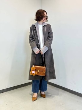 「CHARLES & KEITH（チャールズ & キース）のアイテム（キーケース/キーアクセサリー）」を使った、CHARLES & KEITHさん（レディース・160cm）の冬コーディネート